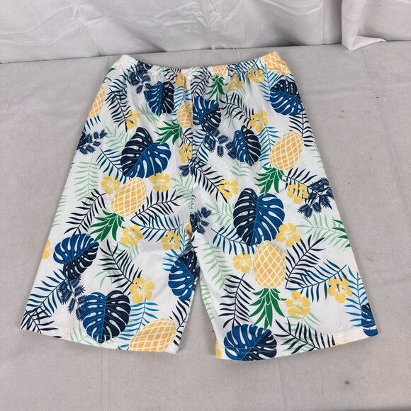 Hawaiian Short Sleeve Button-Up Shirt & Shorts Set Size 160 Tropical Pineapple - Picture 6 of 6